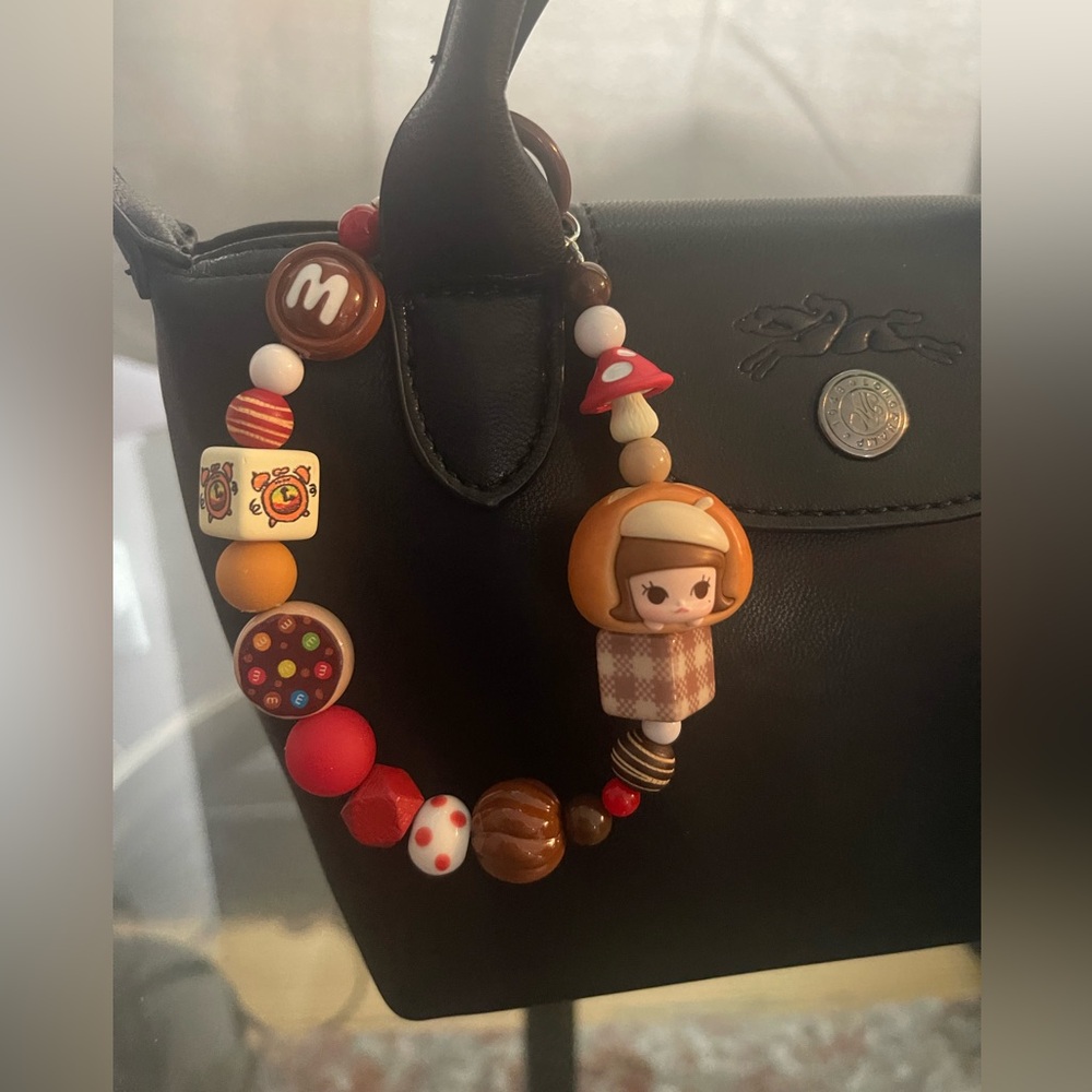 Bag charm with Pop Mart Pop bean Molly